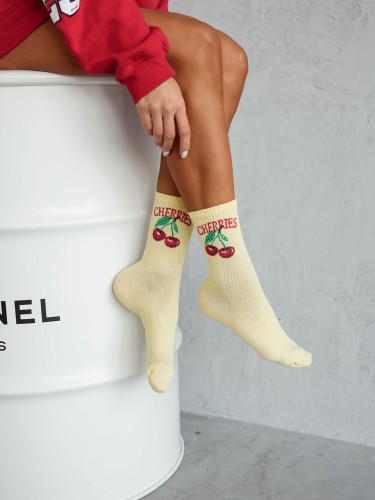 Women's CHERRIES pattern socks 0200.163 2