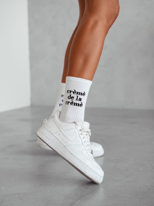 Women's 'crèmè de la crèmè' pattern socks 0200.164