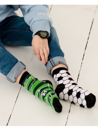 Kids' Football pitch pattern socks  001.1184