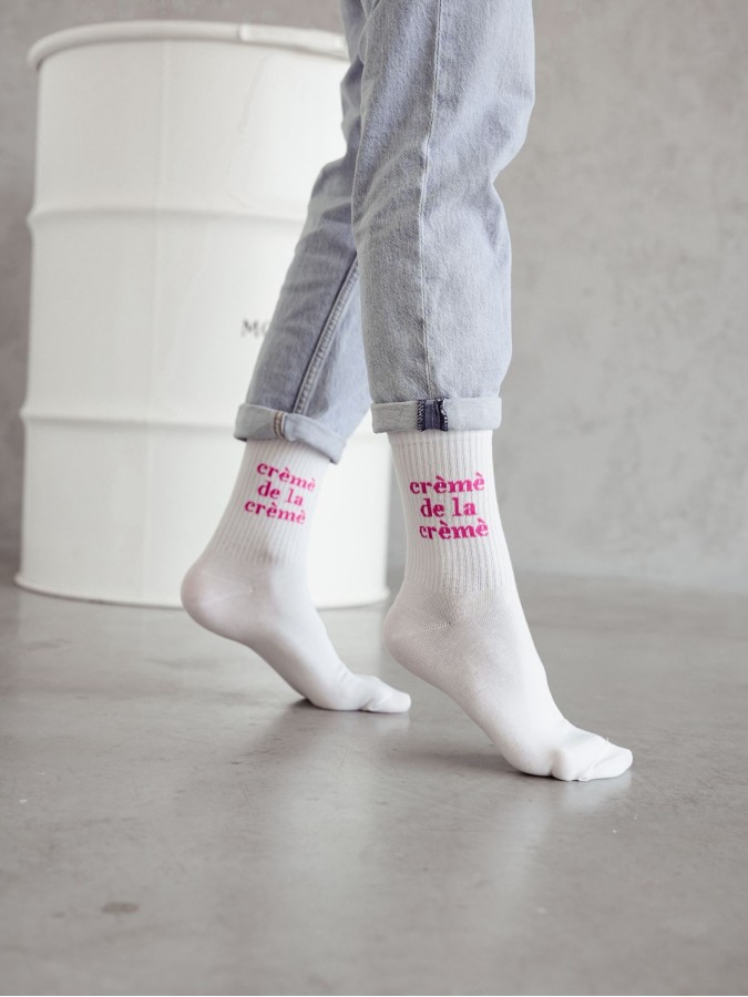 Women's 'crèmè de la crèmè' pattern socks 0200.164
