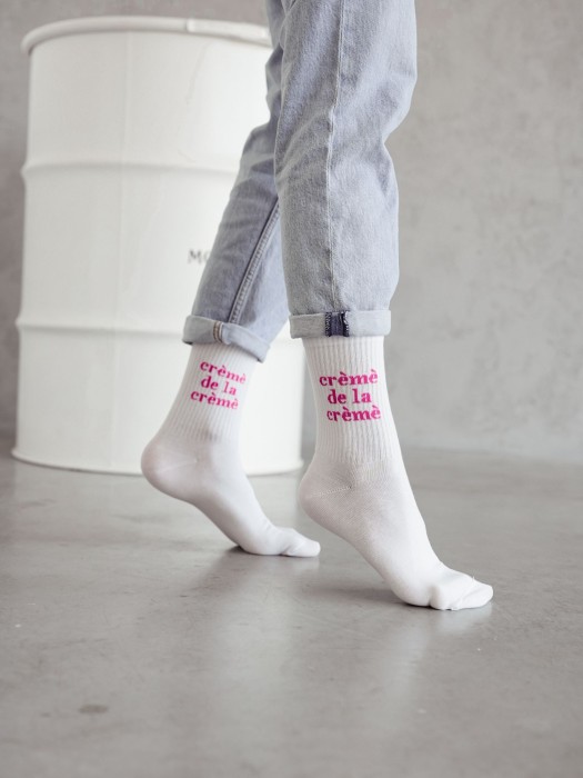 Women's 'crèmè de la crèmè' pattern socks 0200.164