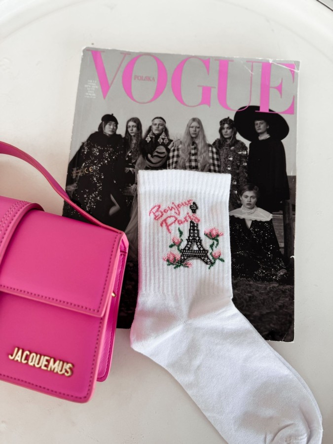 Women's 'Bonjour Paris' pattern socks 0200.166