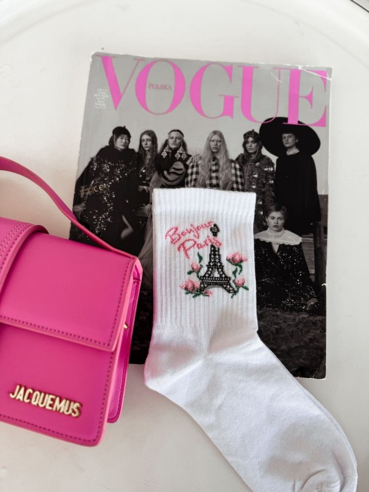 Women's 'Bonjour Paris' pattern socks 0200.166