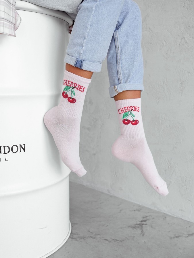 Women's CHERRIES pattern socks 0200.163