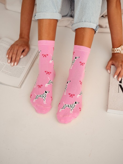 Women's 'Dalmatian' pattern socks 0200.168