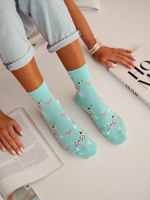 Women's 'Dalmatian' pattern socks 0200.168