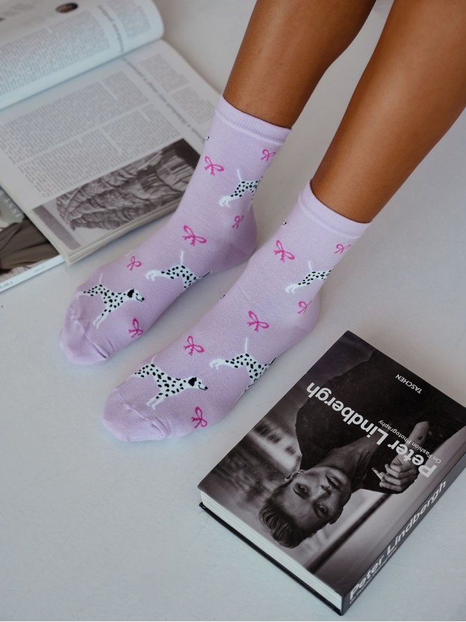 Women's 'Dalmatian' pattern socks 0200.168