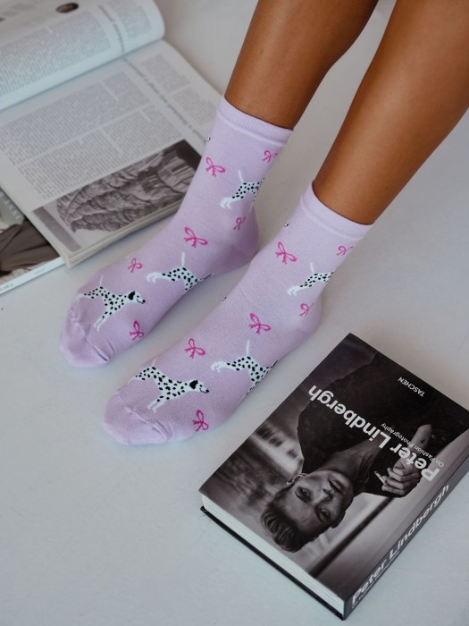 Women's 'Dalmatian' pattern socks 0200.168