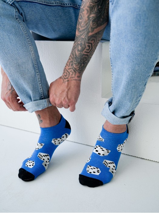 Men's Dice pattern low ankle socks 1108.047
