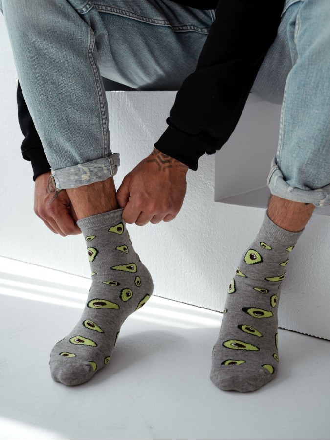 Men's Avocado pattern short socks 1153.040