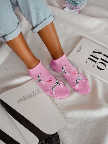 Women's 'Dalmatian' pattern low ankle socks 1146.078