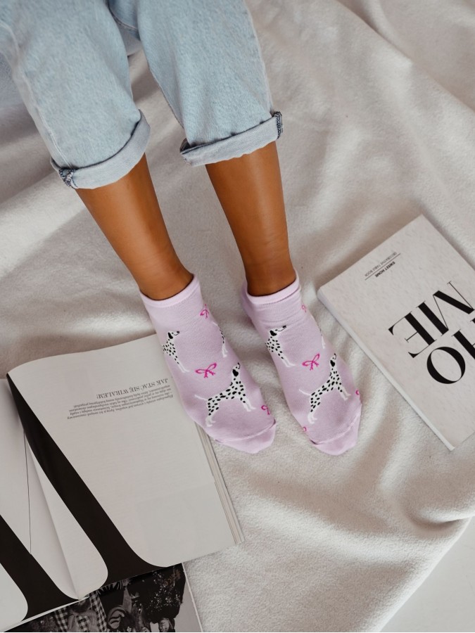 Women's 'Dalmatian' pattern low ankle socks...