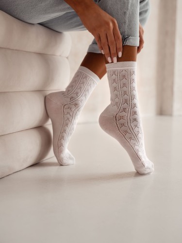 Women's openwork socks 0989.007