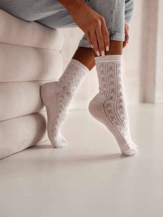 Women's openwork socks 0989.007