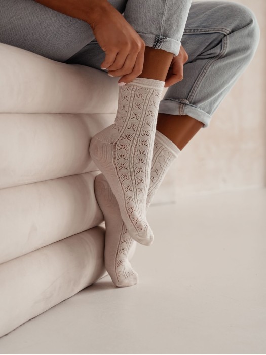 Women's openwork socks 0989.007