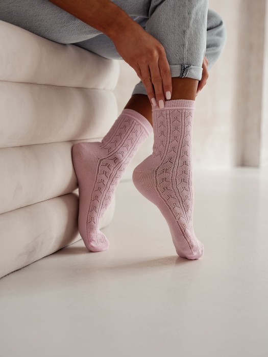 Women's openwork socks 0989.007