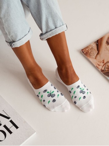 Cotton Berries pattern invisible socks 0576.027