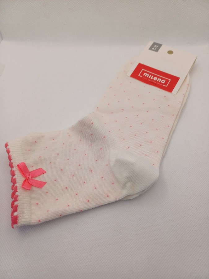 Women's dotted socks with a little bow 0842.001