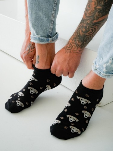 Men's Dogs pattern low ankle socks 1108.050 2
