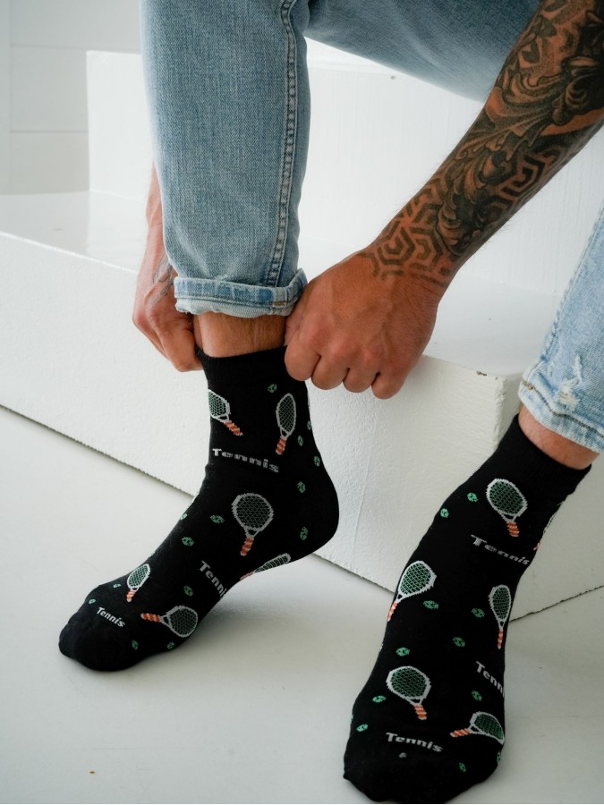 Men's Tennis pattern short socks 1153.042