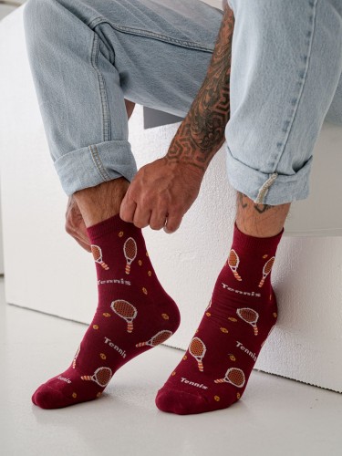 Men's Tennis pattern short socks 1153.042 2
