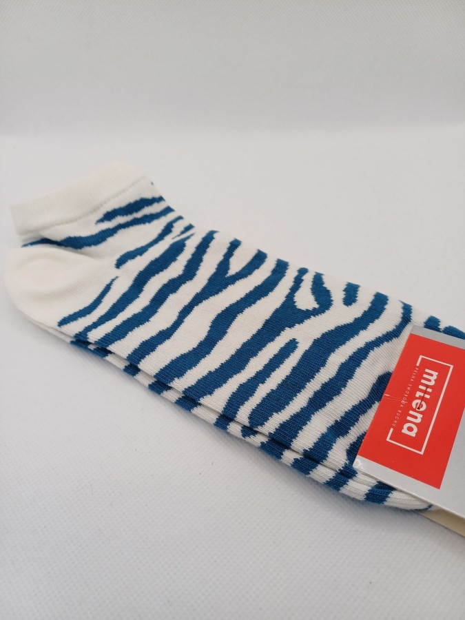 Women's Zebra pattern low ankle socks 008.1146