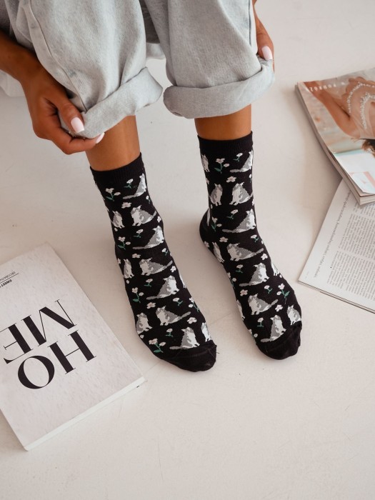 Women's Cats & flowers 0200.173