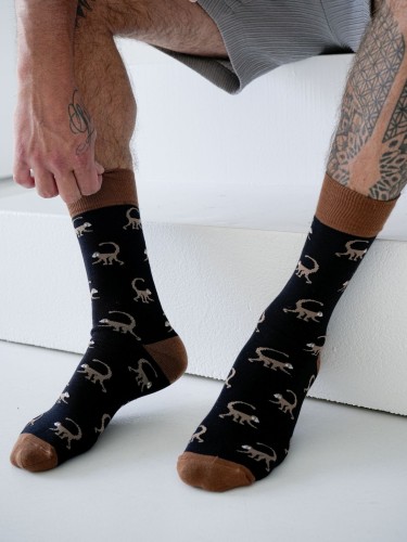 Men's Monkeys pattern socks 0125.116