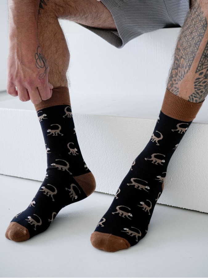 Men's Monkeys pattern socks 0125.116