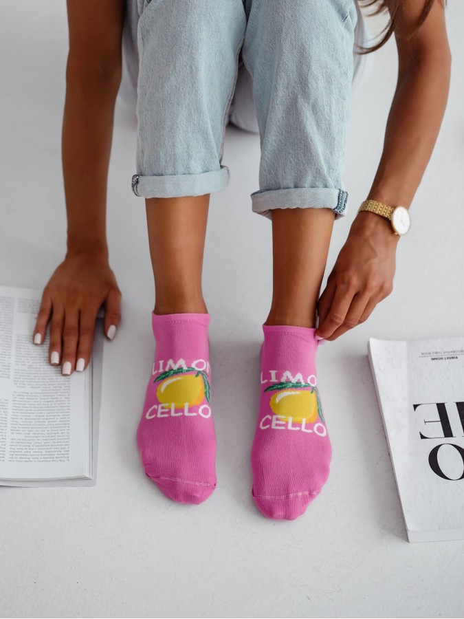 Women's LIMONCELLO pattern low ankle socks...