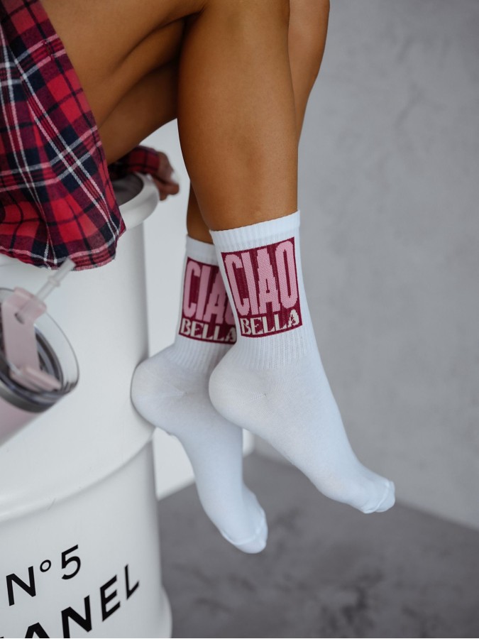 Women's 'CIAO BELLA' pattern socks 0200.174