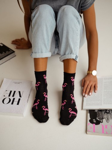 Women's Flamingos pattern socks 0200.176 2