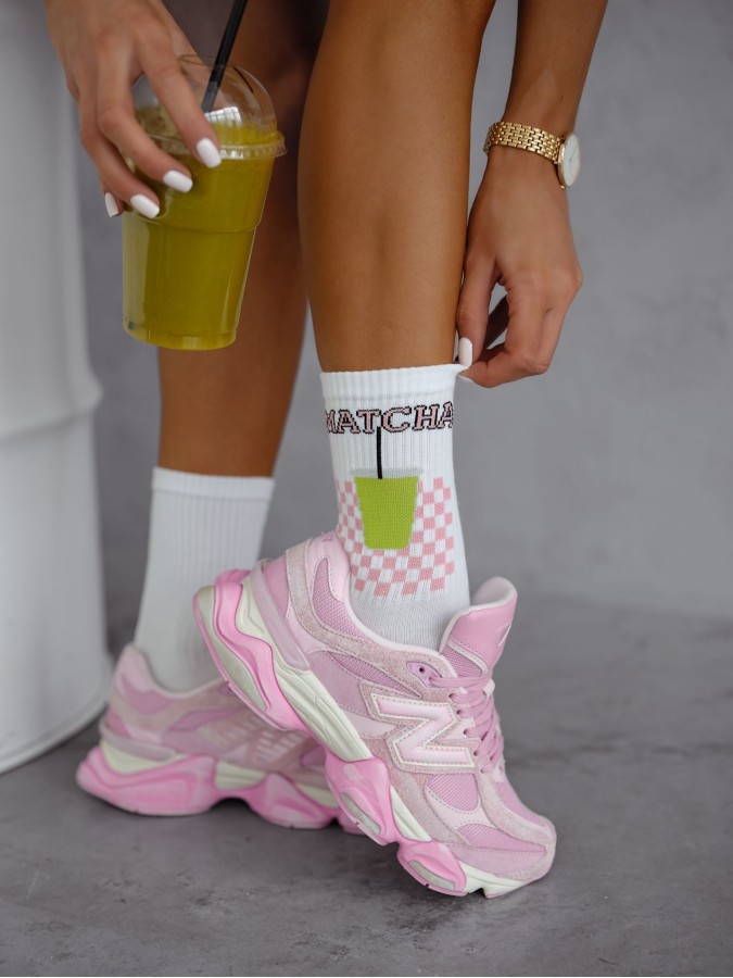 Women's 'MATCHA' pattern socks 0200.175