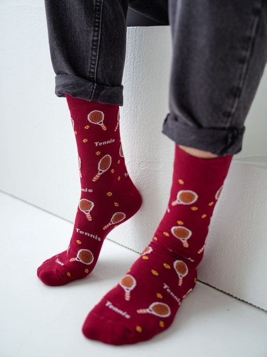 Men's Tennis pattern socks 0125.047