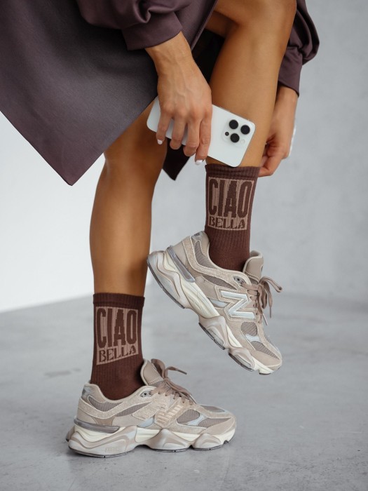 Women's 'CIAO BELLA' pattern socks 0200.174