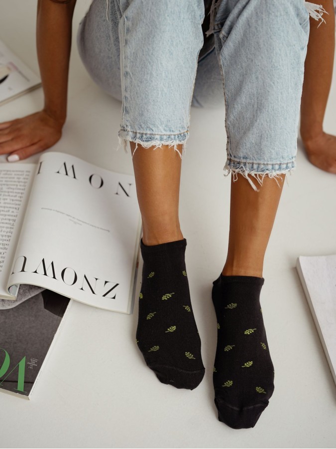 Women's Leaves pattern low ankle socks 1146.082
