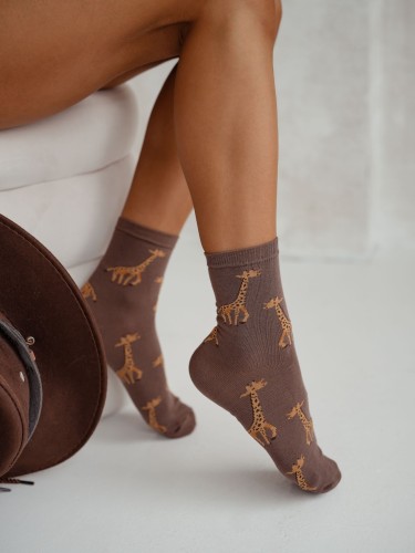 Skarpetki damskie Żyrafy 0200.180
