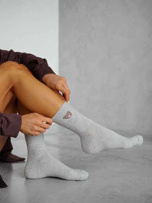 Women's Little Bear pattern socks 0200.181