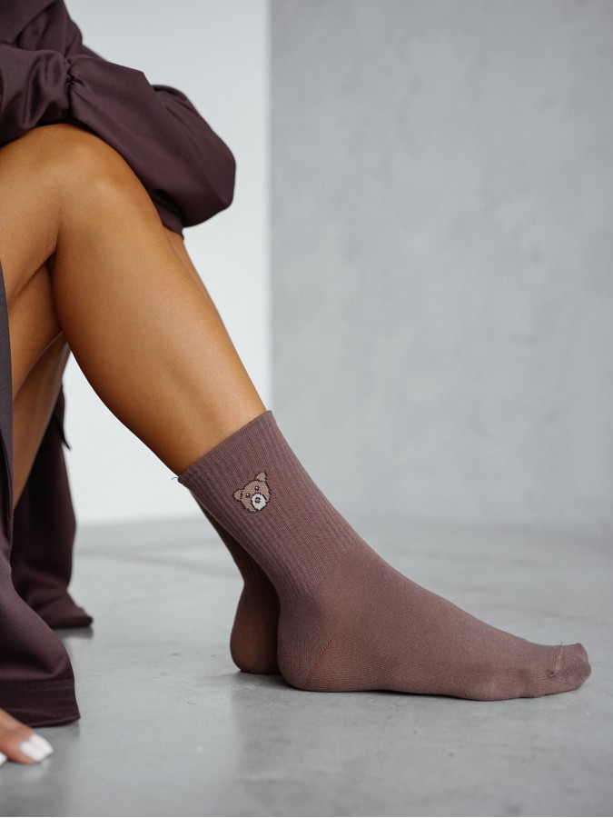 Women's Little Bear pattern socks 0200.181