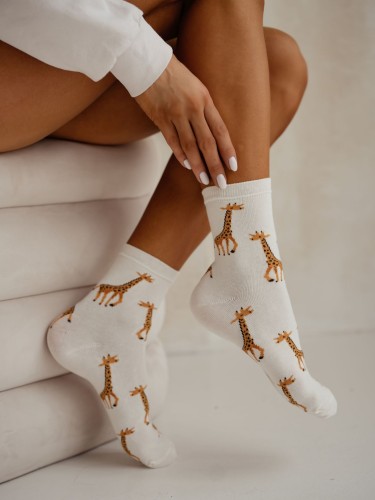 Women's Giraffes pattern socks 0200.180 2