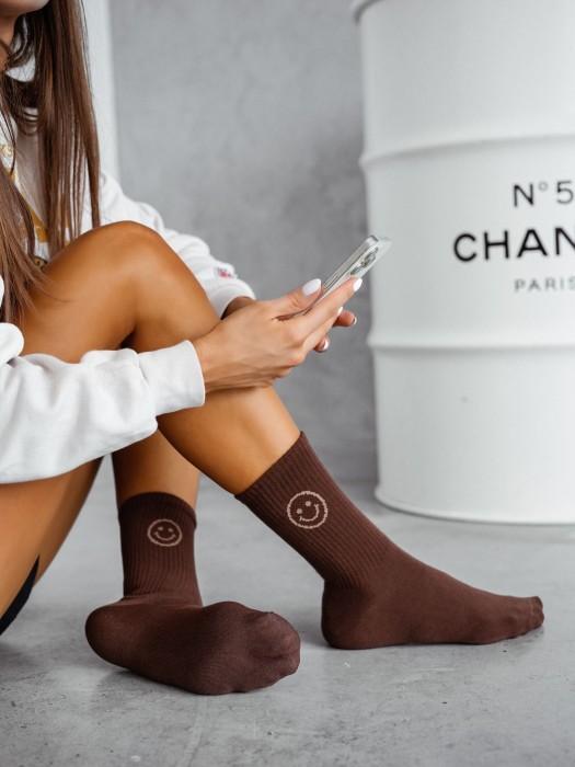 Women's Emoji pattern socks 0200.121