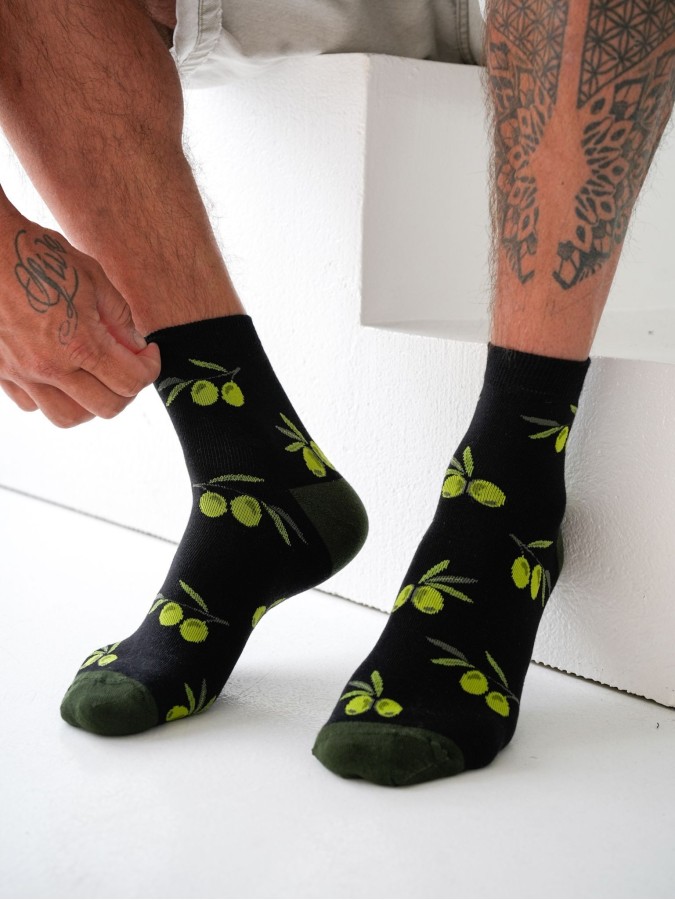 Men's Olives pattern short socks 1153.046