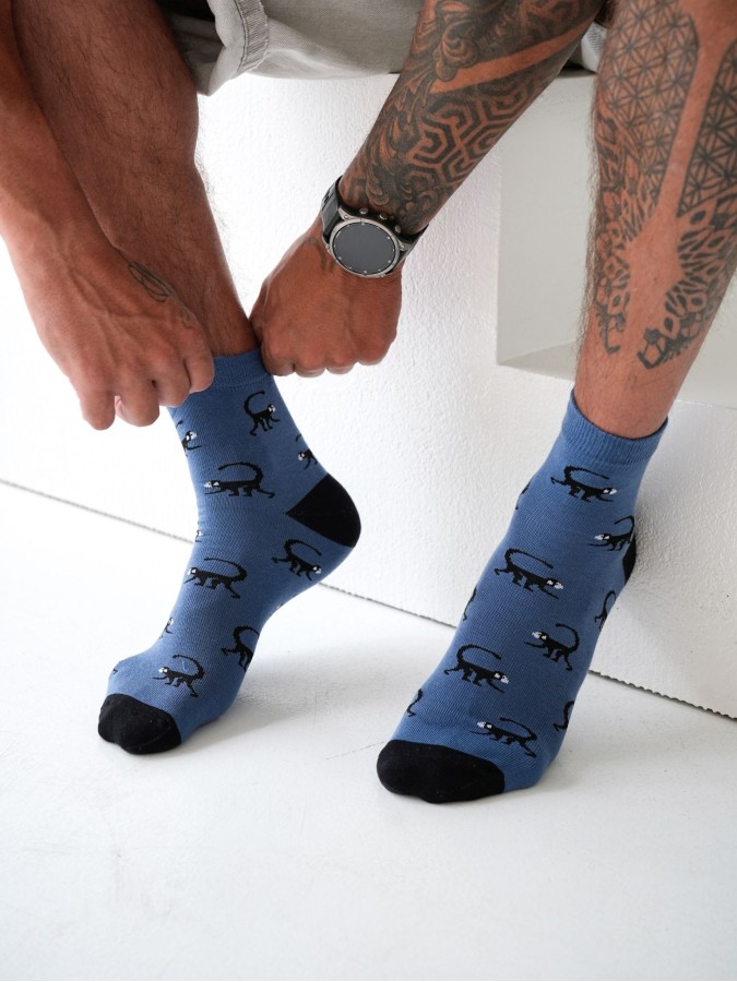 Men's Monkeys pattern short socks 1153.044