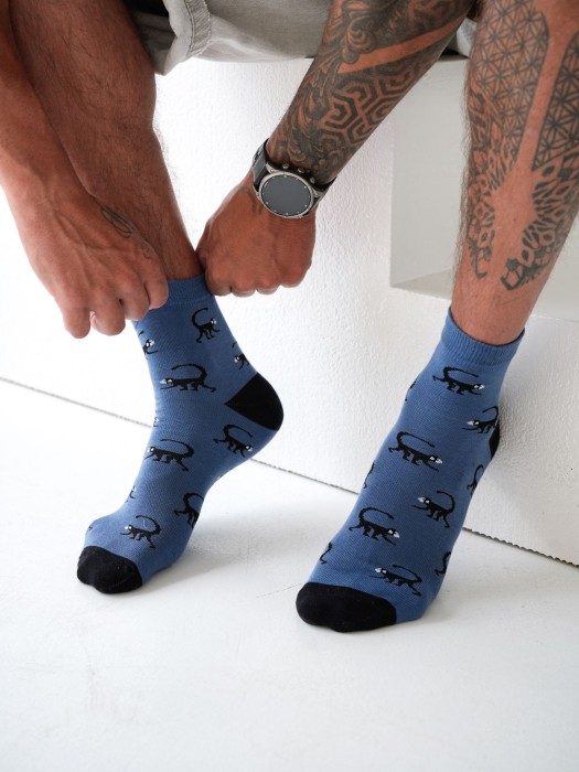 Men's Monkeys pattern short socks 1153.044