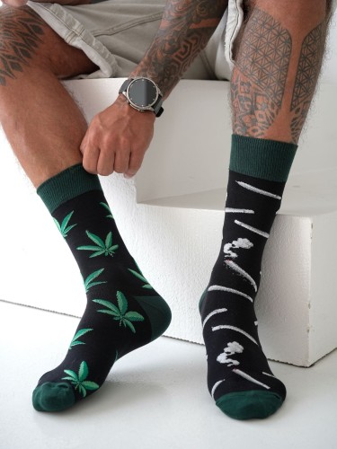 Men's Joints & Cannabis pattern socks 0125.126