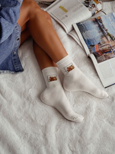 Women's Capybara pattern socks 0200.186
