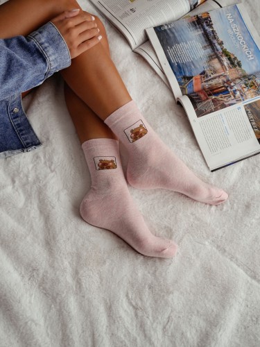Women's Capybara pattern socks 0200.186 2