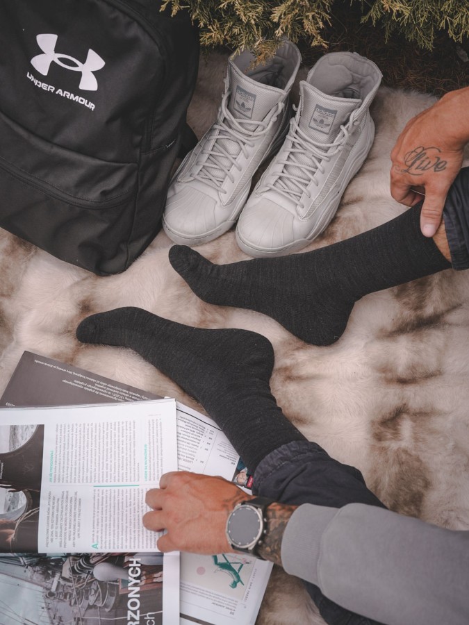 Men's Merino wool half-terry socks 1603