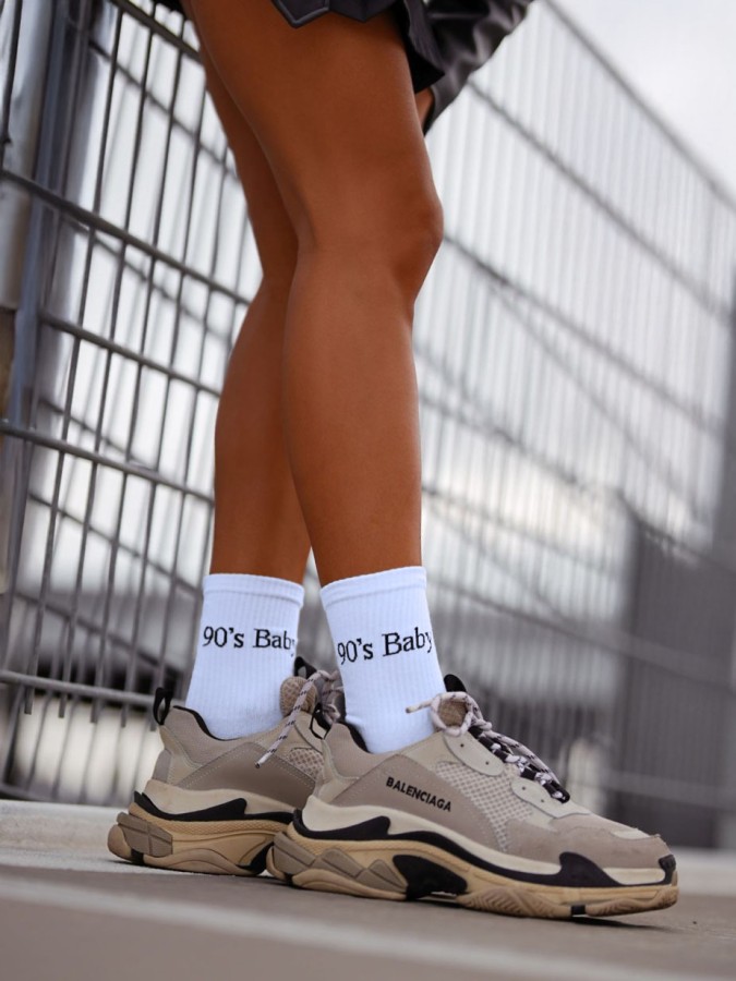 Women's 90's Baby pattern socks 0200.125