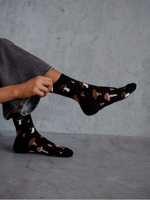 Women's Mushrooms pattern socks 0200.187